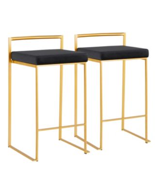 Lumisource - Fuji Gold Counter Stool, Quick Ship (Set of 2)