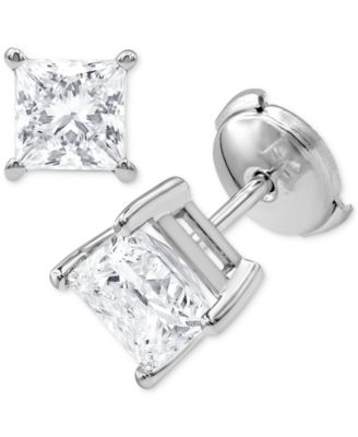 Badgley Mischka - Certified Lab Grown Diamond Princess Stud Earrings (3 ct. t.w.) in 14k Gold