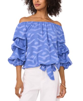 Vince Camuto - Women's Off-The-Shoulder Bubble-Sleeve Blouse