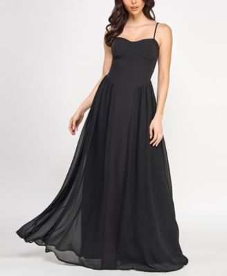 SENI & CADE - Juniors' Sweetheart-Neck Sleeveless Gown