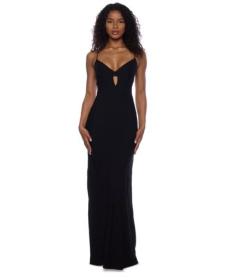 Alex & Sophia - Juniors' Keyhole-Front Strappy-Back Gown