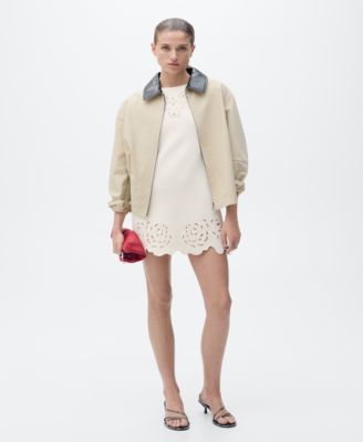 MANGO - Women's Openwork Details Knitted Dress
