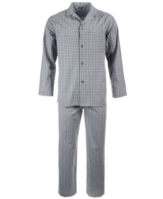 Club Room - Men's 2-Pc. Solid Oxford Pajama Set