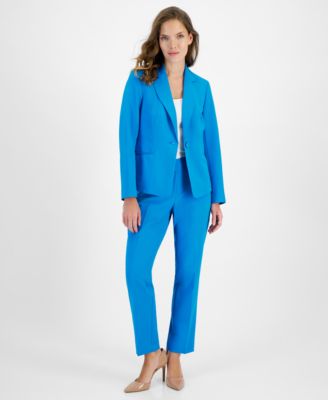 Le Suit - Women's Crepe One-Button Pantsuit, Regular & Petite Sizes