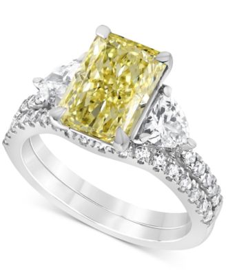 Badgley Mischka - Certified Lab Grown Diamond Bridal Set (3-3/4 ct. t.w.) in 14k White Gold
