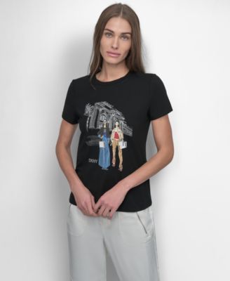DKNY - Women's Embellished Graphic T-Shirt