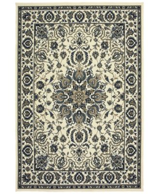 Oriental Weavers - Marina 1248W Ivory/Navy 7'10" x 10'10" Indoor/Outdoor Area Rug