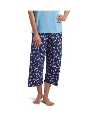 Hue - Plus Size Printed Capri Pajama Pants