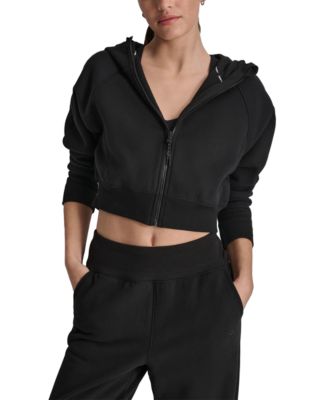 DKNY - Women's Full-Zip Cropped Hoodie