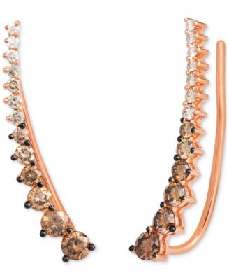 Le Vian - Chocolate Ombr&eacute; Diamond Ear Climbers (7/8 ct. t.w.) in 14k Rose Gold