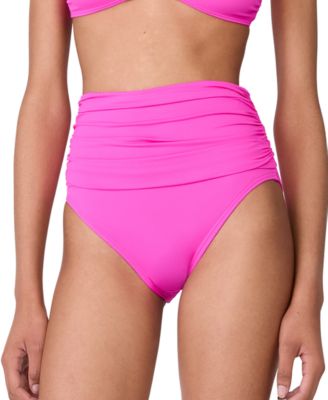kate spade new york - Women's Ruched High-Waist Bikini Bottoms