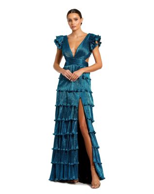 Mac Duggal - Tiered Metallic Gown