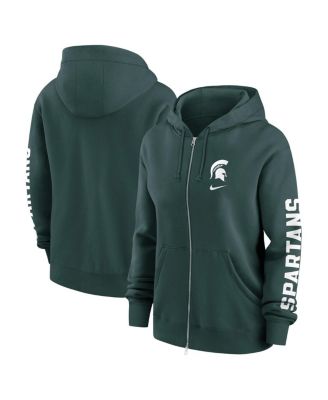 Nike - Women's Green Michigan State Spartans Oversize Lockup Phoenix Full-Zip Hoodie Jacket