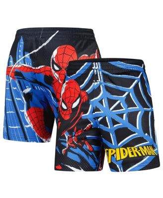 Lids - Men's Black Spider-Man Big Print Mesh Shorts