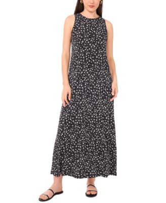 Vince Camuto - Women's Ditsy-Print Sleeveless Maxi Dress