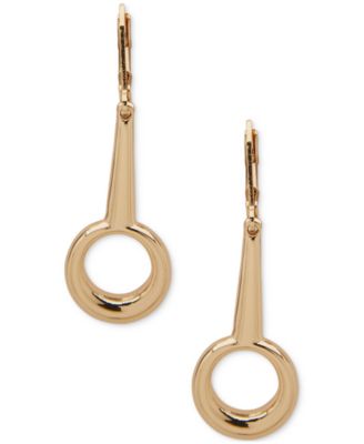 Anne Klein - Gold-Tone Open Linear Earrings