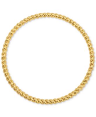 ADORNIA - 14k Gold-Plated Rope-Look Bangle Bracelet