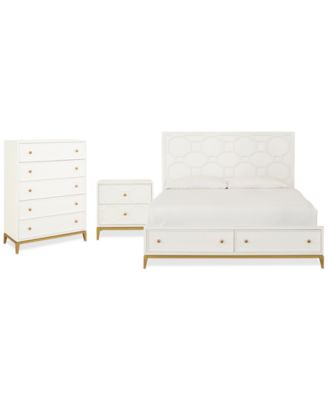 Furniture - Chelsea 3-Pc. Bedroom Set (Queen Storage Bed, Chest & Nightstand)