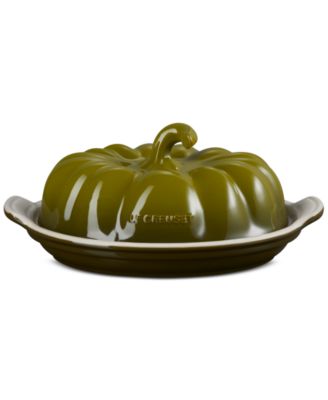 Le Creuset - Stoneware 8.3" Pumpkin Butter Dish - Olive