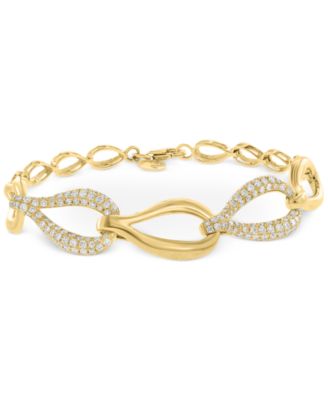 EFFY Collection - Diamond Teardrop Link Bracelet (1-3/8 ct. t.w.) in 14k Gold