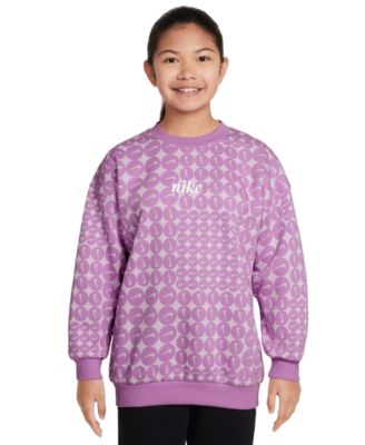 Nike - Big Girls Sportswear Club Fleece Oversized Crewneck Sweatshirt