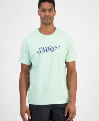 Tommy Hilfiger - Men's Short Sleeve Crewneck Script Logo T-Shirt