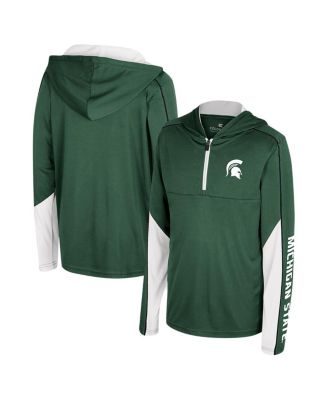 Colosseum - Big Boys and Girls Green Michigan State Spartans Hansel Quarter-Zip Hoodie