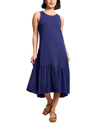 Jones New York - Women's Sleeveless Ruffle High-Low Midi Dress