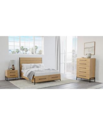 Furniture - Linstead 3-Pc. Full Panel Storage Set (Bed, Chest & Nightstand)