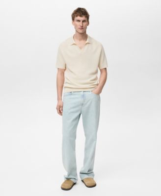 MANGO - Men's Fine-Knit Polo Shirt