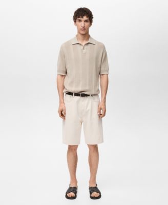 MANGO - Men's Oversized Cotton 11.45" Bermuda Shorts