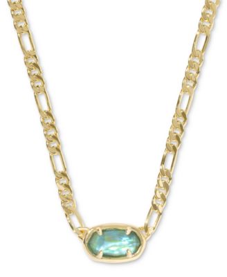 Kendra Scott - Gold-Tone Elisa Figaro Chain Short Pendant Necklace, 16" + 3" extender
