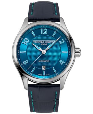 Frederique Constant - Men's Swiss Automatic Runabout Blue Leather Strap Watch 42mm