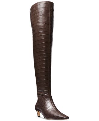 Michael Kors - Women's Cosmo Croco-Embossed Over-The-Knee Boots