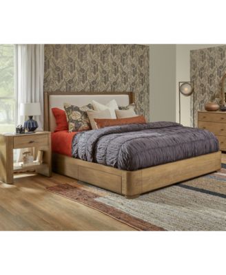 Furniture - Nordic 3 Pc. Queen Upholstered Storage Set (Bed, Dresser & Open Nightstand)