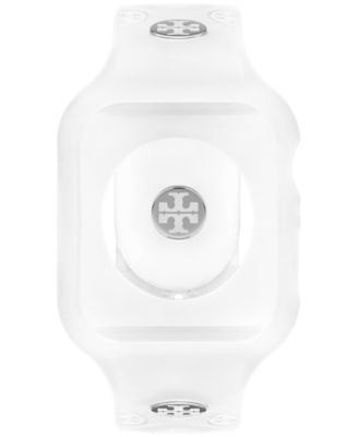 Tory Burch - Women's The T Monogram White Silicone Strap For Apple Watch&reg; 41mm