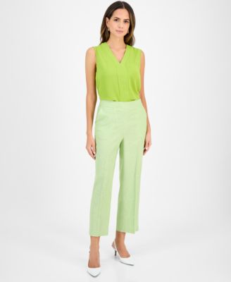 Kasper - Women's Linen-Blend Pull-On Pants