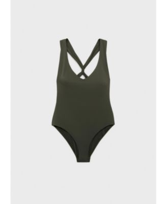 MANGO - Women's Crossover Back Swimsuit
