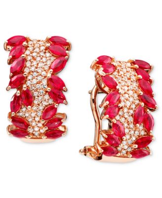 EFFY Collection - Ruby (3-5/8 ct. t.w.) and Diamond (1/2 ct. t.w.) in 14k Rose Gold