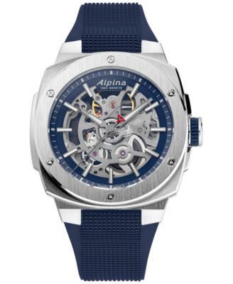 Alpina - Men's Swiss Automatic Alpiner Extreme Blue Rubber Strap Watch 39mm