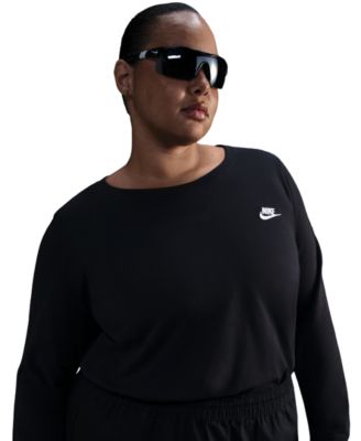 Nike - Plus Size Sportswear Club Long-Sleeve T-Shirt