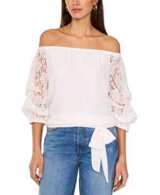 Vince Camuto - Women's Off-The-Shoulder Blubble-Sleeve Blouse