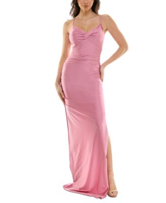 Emerald Sundae - Juniors' Sleeveless Twisted-Front Gown