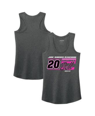Joe Gibbs Racing Team Collection - Women's Heather Black Christopher Bell Name Number Tank Top