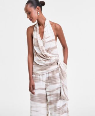 I.N.C. International Concepts - Women's Printed Wrap Top, Exclusively at Macy's