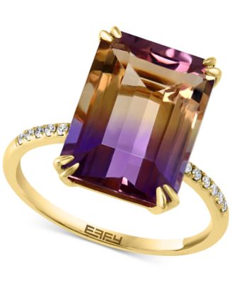 EFFY Collection - Ametrine (9-5/8 ct. t.w.) & Diamond (1/20 ct. t.w.) Ring in 14k Gold