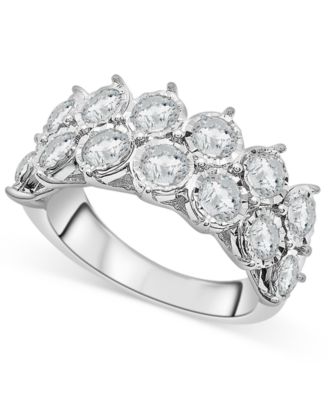 Macy's - Diamond Double Row Miracle Plate Band (2 ct. t.w.) in 14k White Gold