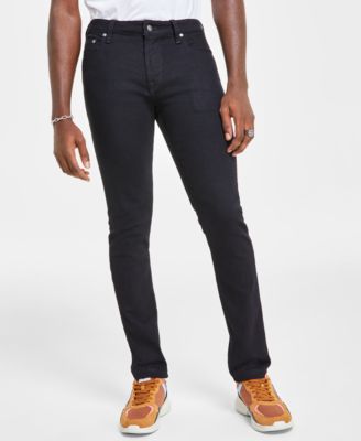 GUESS - Men's Slim-Fit Tapered Low-Rise Stretch Jeans in Smokesack Black