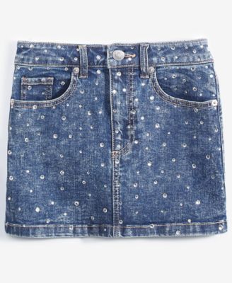 With Jules - Big Girls Rhinestone Denim Skirt
