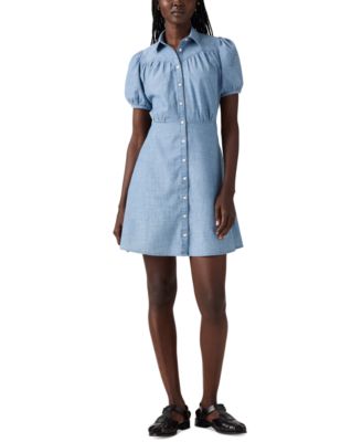 Levi's - Women's Cotton Lea Button-Front Mini Dress